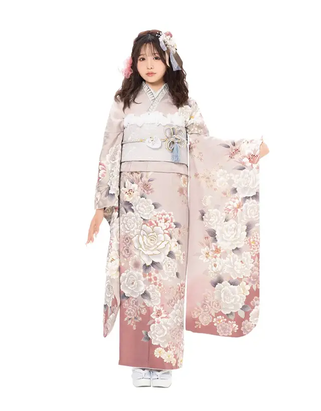 くすみピンクの大人可愛い振袖 OE-1542