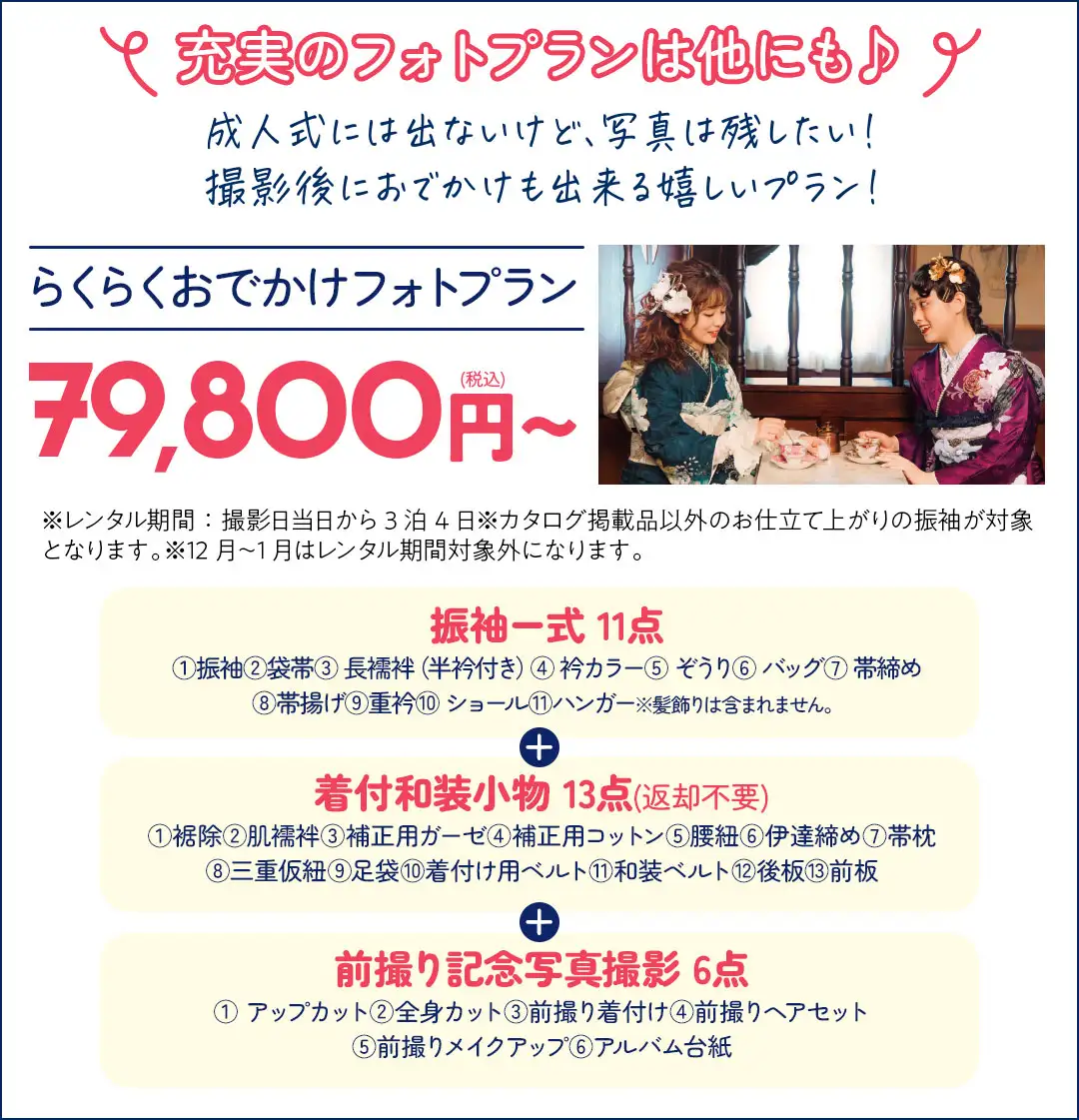 らくらくおでかけフォトプラン79800円