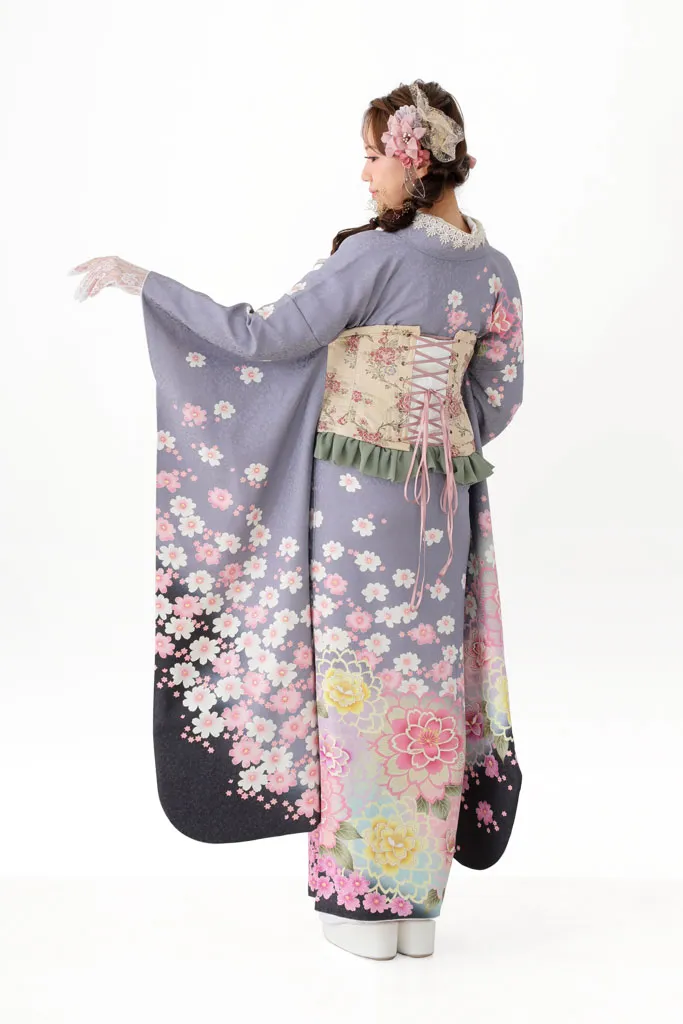 OE-0821 秋桜 - 成人式の振袖レンタルならオンディーヌ
