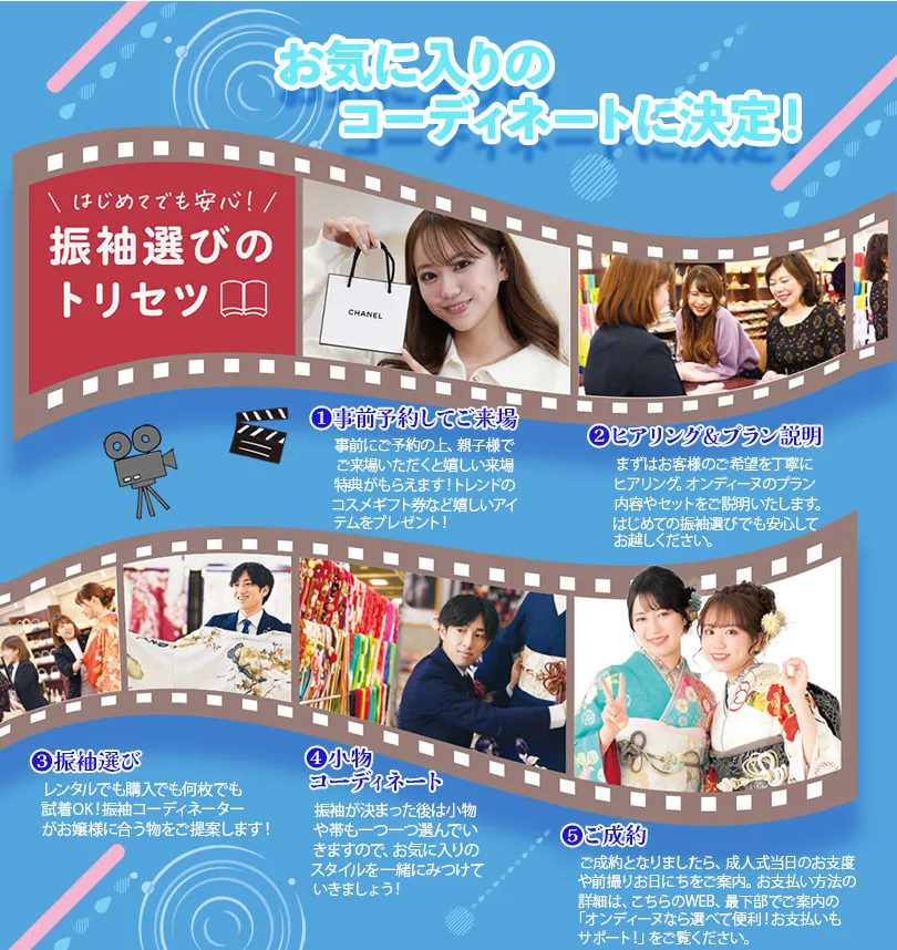 オンディーヌお気に入りのコーディネートに決定！ はじめてでも安心！振袖選びのトリセツ