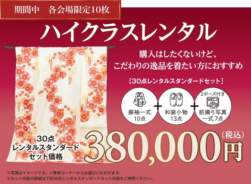 振袖WINTER FES スペシャル企画1 京都・新潟十日町総絞り・金箔・刺繍古典柄振袖 40点購入スタンダードセット 最大30万円引き!